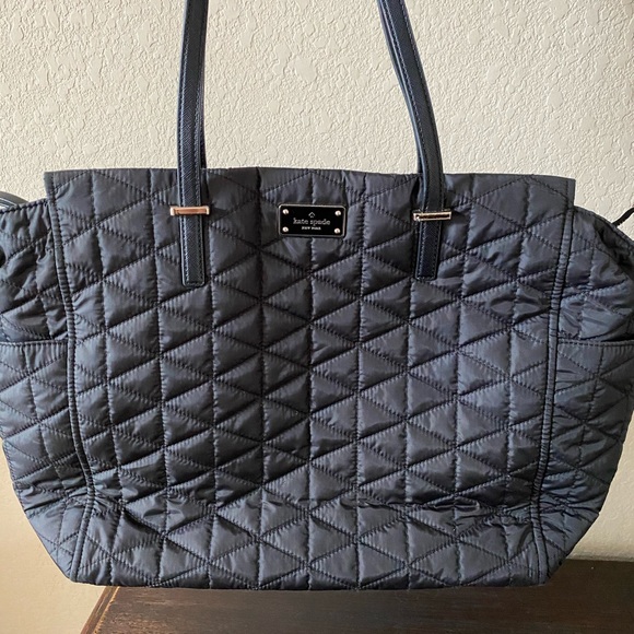 Kate Spade Signature Spade Quilted Bon Shopper Diaper Bag  Kate Spade Quilted Diaper Bag